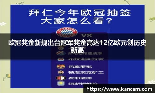 欧冠奖金新规出台冠军奖金高达12亿欧元创历史新高